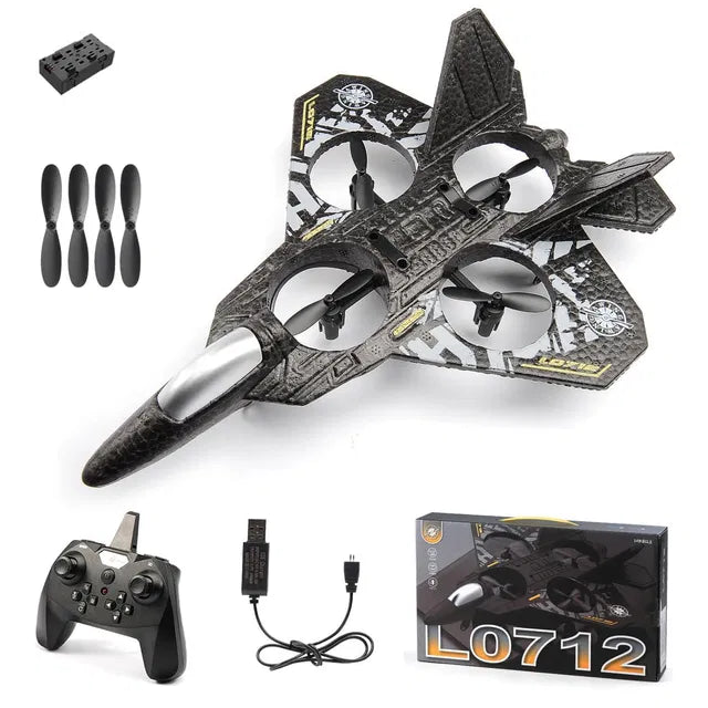RC Plane, 2.4 GHz Remote Controlled Aeroplane Jet Fighter Quadcopter Aircraft