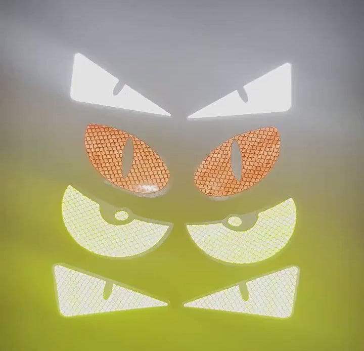 2 Pieces Monster Eyes Car Reflective Stickers Pack of 1